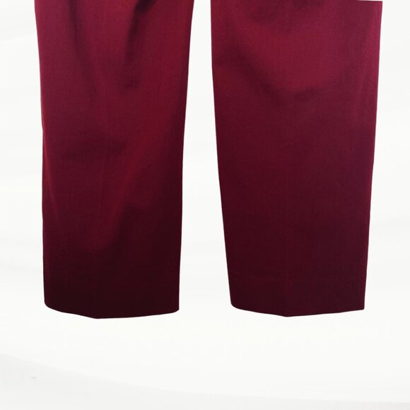 J. Crew Burgundy Wine Stretch Cropped Pants, Size 6 - Picture 7 of 13